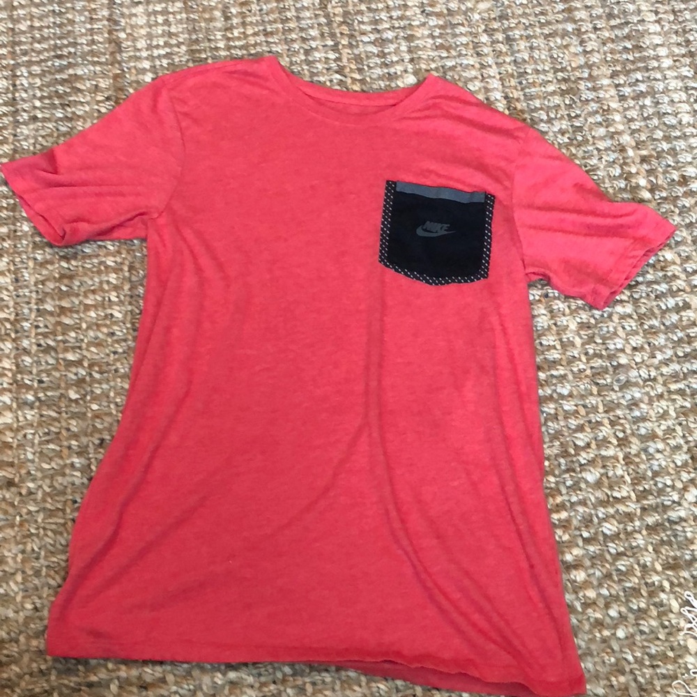 Red Nike shirt with cute pocket